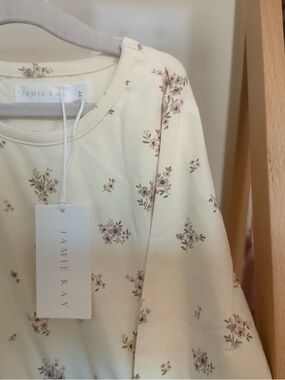 Jamie Kay Cream Dress with Lavender Floral Print